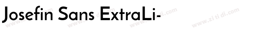Josefin Sans ExtraLi字体转换